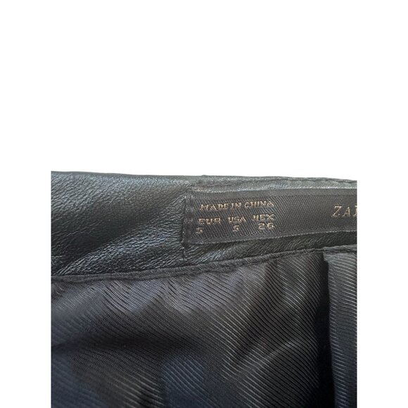 ZARA Womens Black Gold Quilted Mini Skirt Size Small - Picture 2 of 7